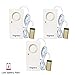Topvico Water Leakage Alarm Detector Sensor 120dB Flood Alert Leak Detection Work Alone Home Security Low Battery Alert (3 Pack)