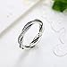 Bamoer Sterling Silver Eternity Twist Love Promise with Cubic Zirconia Stacking Jewelry Set Band Rings