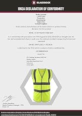 Blackrock Hi-Vis Safety Vest Yellow 2 Bands Braces EN20471 Medium Workwear view 7