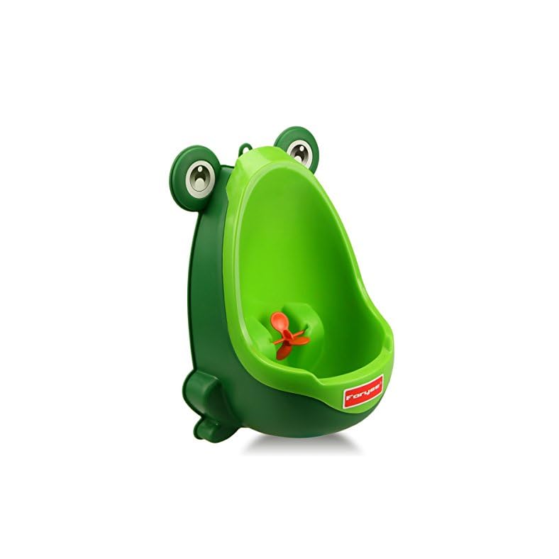 Foryee Cute Frog Potty Training Urinal for Boys with Funny Aiming Target – Blackish Green