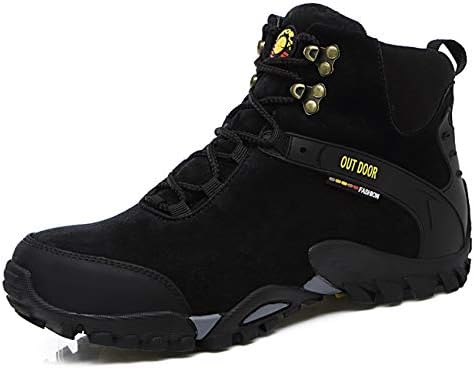 Puremee Mens Waterproof High Top Hiking Shoes Trekking Mountaineering Climbing Outdoor Boots