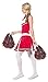 Smiffys Cheerleader Costume, Red, S - US Size 6-8