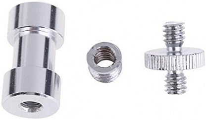 LXJ SMILE 3-in-1 1/4" 3/8" Tripod Monopod Screw Mount Light lamp Bracket Holder Camera Spigot Stud Convert Adapter metal
