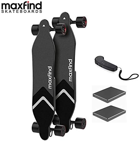 Maxfind MAX 4 Electric Skateboard,MAX Range Up to 40km/26miles Extra Battery,1500W Dual Hub Motors, 38 Inches Longboard,New Upgrades