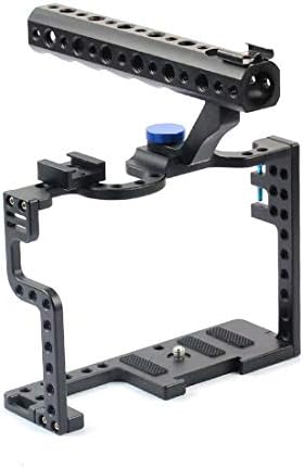 BGNing Aluminum DSLR Camera Cage Kit with Top Handle Grip for Panasonic Lumix GH5 Camera Rig