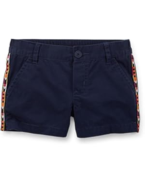 Girl Embellished Twill Shorts; 18m; Navy