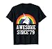 Unicorn 40th Birthday Gift Rainbow 1979 40 Years Old T Shirt