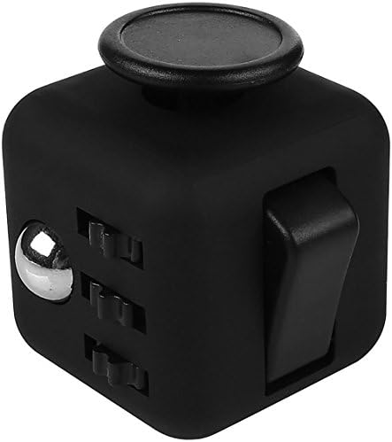 AmazingStoreOnline Fidget Cube 6 Sided Toy help relives stress anxiety boredom ADHD ADD Autism, getting more Focus Concetration for Children and Adults (Black/Black)