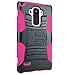 LG G Stylo Case, ATUS®Heavy Duty kickstand Holster Case with Swivel Belt Clip For LG G Stylo + Screen Protector and Stylus Pen (BLACK/PINK)