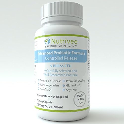 Nutrivee Advanced Probiotic - 5 Billion CFU - 9 Strains - Patented Delayed Release Technology - 30 ct.