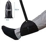 Forgoer Foot Rest, Portable Travel Footrest Flight Carry-on Foot Rest Office Feet Rest Travel Accessories Adjustable Hammock