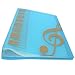 WOGOD Music Sheet File Paper Documents Storage Folder Holder Plastic.A4 Size,40 Pockets (Blue)