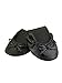 Solemates Purse Pal Foldable Bowed Ballet Flats w/Expandable Tote Bag for Carrying Heels (Large (9-10.5), Black)