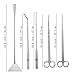 SAMYO Stainless Steel Aquarium Aquascaping Kit Aquatic Plant Tweezers Scissor Substrate Spatula Tools Sets - 5 Tools