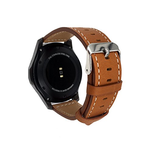 Moto 360 2nd gen 46mm watch band, 22mm brown genuine le…