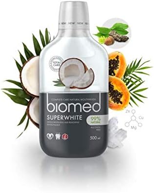 Biomed Superwhite Natural Coconut Mouthwash for Gentle Whitening Alcohol Free, Coconut & Mint - 500ml (Pack of 1) - Image 4