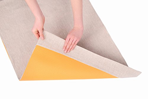 Harmony Idea Organic Yoga Towel for mat. Natural linen towels - non slip, for Hot Yoga, Bikram and Pilates. (Gray, 68" x 24")