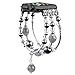 TOMAZON Bracelet Band Compatible for Apple Watch 42mm 44mm 45mm Series SE 7 6 5 4 3 2 1, Fashion Handmade Elastic Stretch Pearl Beads iWatch Wristbands for Women, Grey