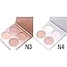 Makeup Luminous Shimmer Glow Kit Highlighter Powder Palette -4 Color Compact Set