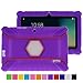 Turpro Kids' Shockproof Silicone Case for Chromo Inc 7 inch, Alldaymall A88X, Dragon Touch Y88X Plus/Y88X, VURU A33, NPOLE 7 Inch Tablet (Purple)