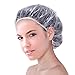 Disposable Shower Caps,MASWATER 100 Pcs Plastic Waterproof Clear Bath Caps Shower Hair Caps for Home Use,Women Spa,Hotel and Hair Salon, Portable Travel Normal Size