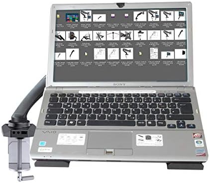 DRALL INSTRUMENTS Laptop Table Mount with Adapter Plate for Notebook Netbook Model: LT12-IP3B, Black - Image 3