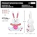 VIVOHOME 4ft Height Inflatable Happy Easter Bunny with Colorful Rotating Led Lights Blow up Outdoor Yard Decoration