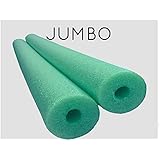 2 Pack Oodles Monster 55 Inch x 3.5 Inch Jumbo Swimming Pool Noodle Foam Multi-Purpose Green