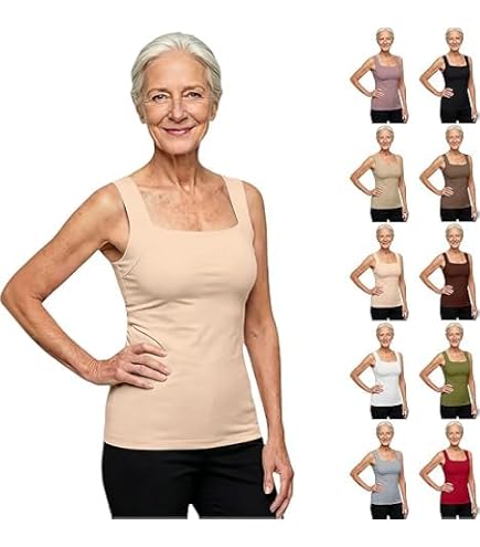 Avulea Women's Tank Top with Built-in Bra, Seamless Shapewear
