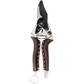 FELCO 6 ELITE Pruning Shears &ndash; 7.7" Swiss-Made Garden Clippers with Leather-Wrapped Handle for Medium Right Hands | Hand Pruners for Gardening | Garden Tool Cutter with Bypass Blade, Aluminum Body