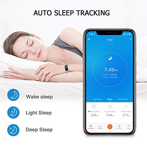 LETSCOM Fitness Tracker with Heart Rate Monitor, Color Screen Activity Tracker Watch, IP68 Waterproof Pedometer Watch Sleep Monitor Step Counter for Women Men and Kids