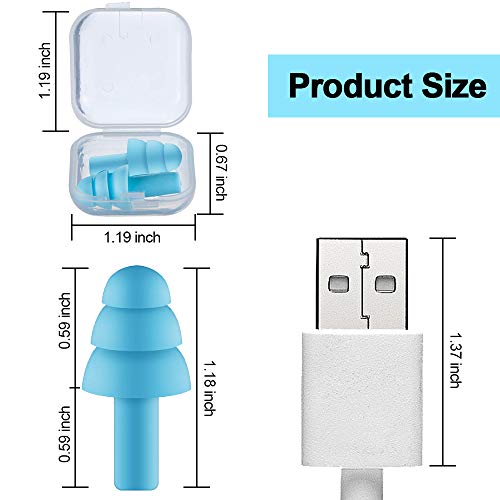 image for SIQUK 36 Pairs Silicone Swimming Earplugs Reusable Waterproof Ear Plug