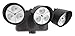 Lithonia Lighting OFLR 9LN 120 P BZ Integrated LED 3-Light Outdoor Security Flood Light with Dusk to Dawn Photocell,Round, Black Bronze
