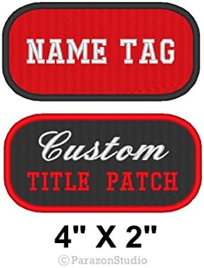 Custom Embroidered Name Tag Title Patch Motorcycle Biker Badge 4" X 2" (C)