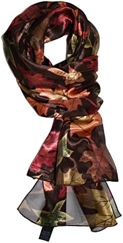 Ted & Jack - Fall Foliage Pattern Silk Feel Scarf