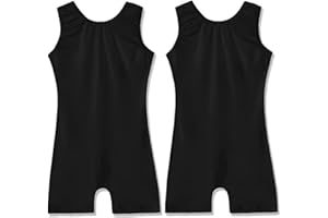 EQSJIU Gymnastics Leotards with Shorts for Girls Unicorn Rainbow Balloon Flower Sparkly Gradient Colors Biketard 1-10 Years