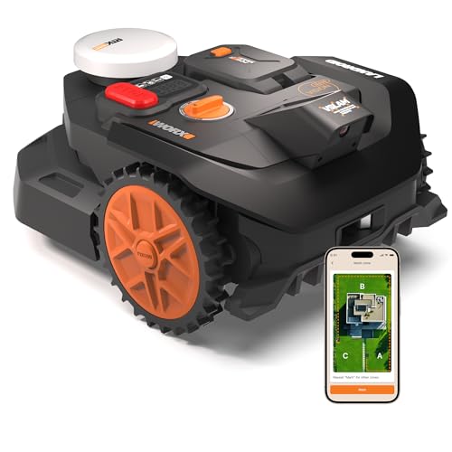Worx Vision Cloud WR304E, 2WD Mähroboter ohne Begrenzungskabel, 400 m²
