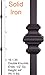Satin Black 16.1.35 Double Knuckle Iron Baluster for Staircase Remodel, Box of 5