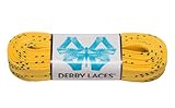 Yellow 108 Inch Waxed Skate Lace - Derby Laces for Roller Derby, Hockey and Ice Skates, and Boots
