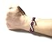 VIRGINSTONE Silver Fish Hook Bracelets on Colorful Nylon Ropes (Burgundy)