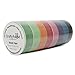 Crafty Rabbit Stripe Washi Tape - Set of 8 Rolls - 262 Feet Total - Multicolor