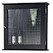 Teamson Home Chesterfield Removable Wall Wooden Medicine Cabinet with 1 Fixed Shelf 2 Storage Spaces and 1 Waffle Texture Glass Door, Espresso