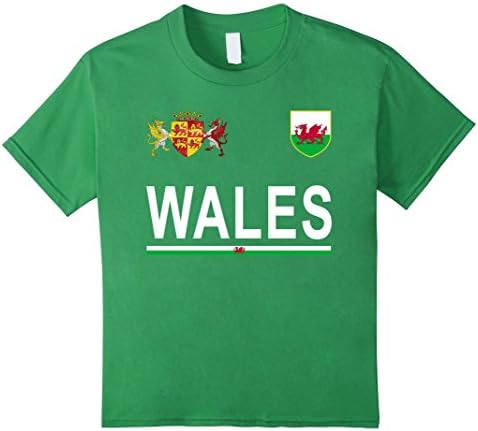 Kids Wales Cheer Jersey 2017 - Football Welsh T-Shirt 8 Grass