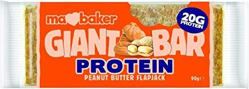 Ma Baker Peanut Butter Flapjack Protein Giant Bar 90 Grams (Pack of 20)