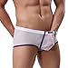 YiZYiF Men's Sexy Soft Underwear Sheer Transparent Brief Boxer Trunks Panty White X-Large
