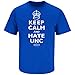 Duke Blue Devils Fans. Keep Calm and Hate UNC Blue T-Shirt (S-3X)