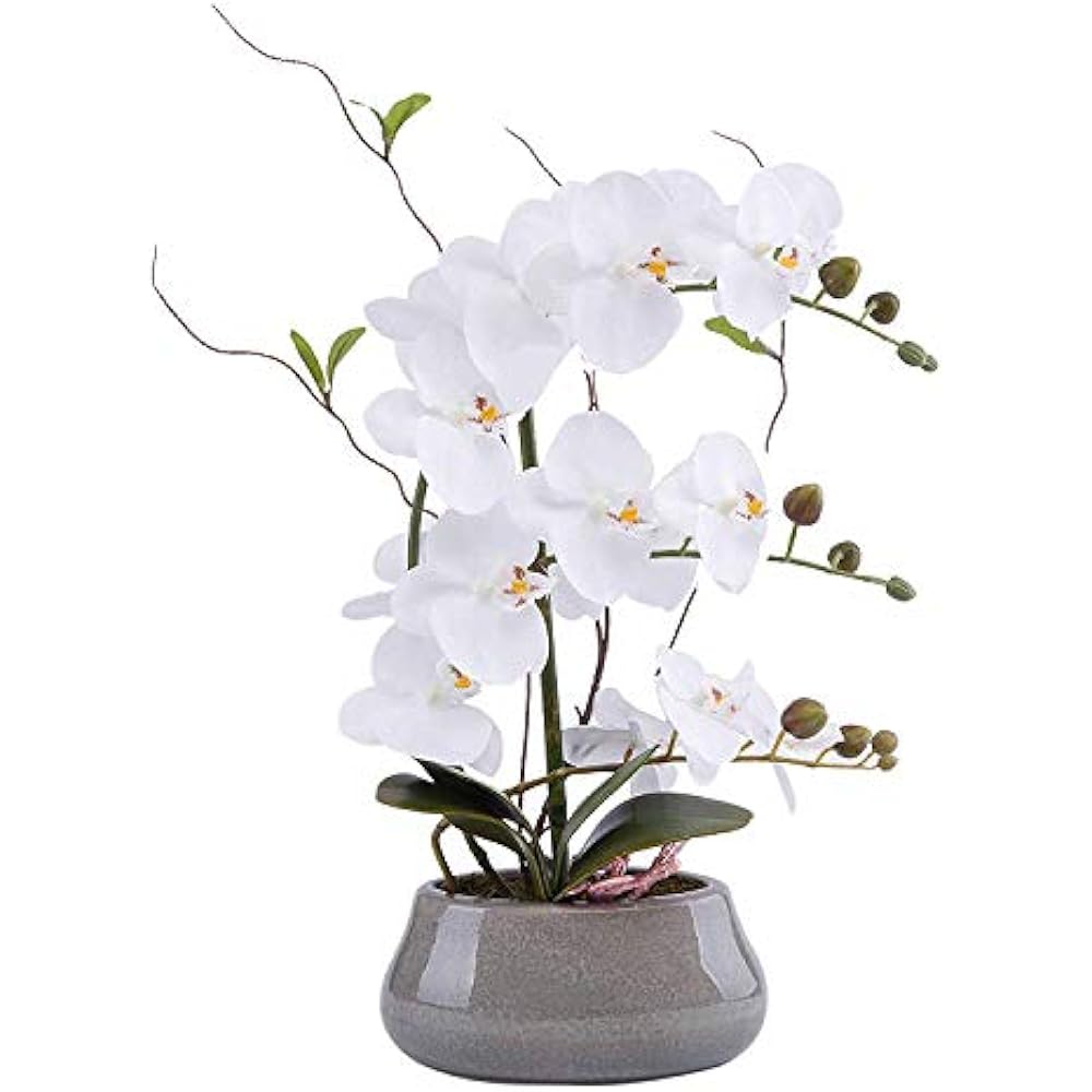 Large Artificial Flowers Arrangement Lifelike Silk Orchid With