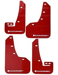 Rally Armor 15+ Guardabarros para Subaru WRX & STi Sedan, color rojo con logotipo blanco