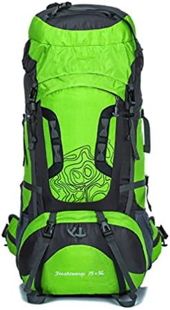 80L Large Outdoor Backpack Waterproof Unisex Nylon Travel Bags Green