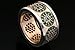Turkish Handmade Jewelry Evil Eye Emerald Topaz 925 Sterling Silver and Bronze Band Ring Size 6.5